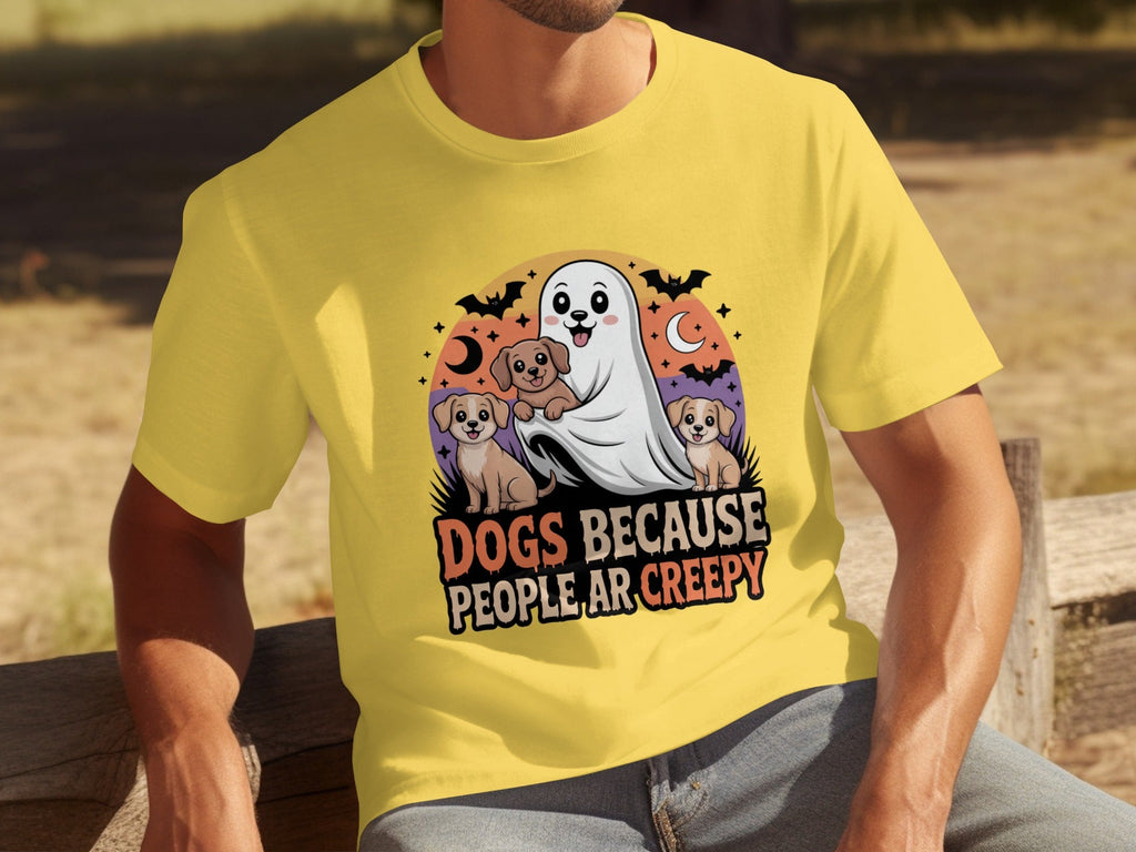 Dogs Because People Are Creepy Halloween Ghostly T-Shirts
