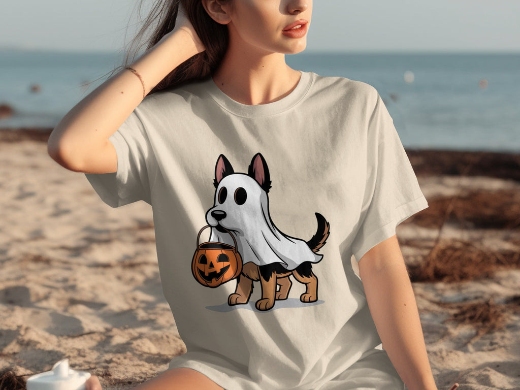 Halloween Dog Ghost Pumpkin Treat Cute Pet Cartoon T-Shirts