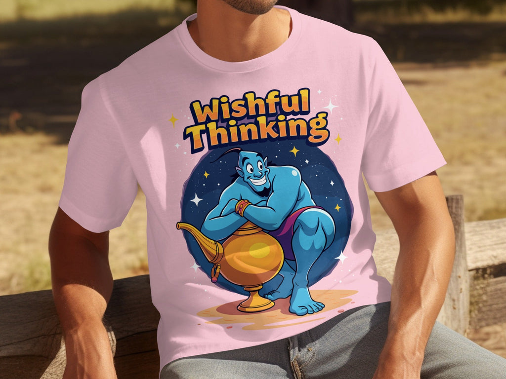 Wishful Thinking Genie And Lamp Cartoon Graphic T-Shirts