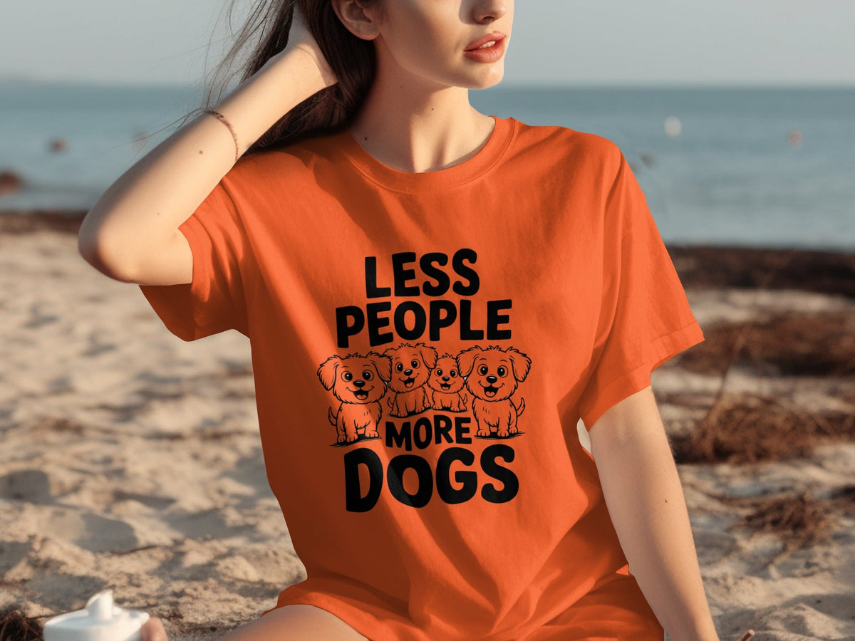 Less People More Dogs with Four Cute T-Shirts product image 4