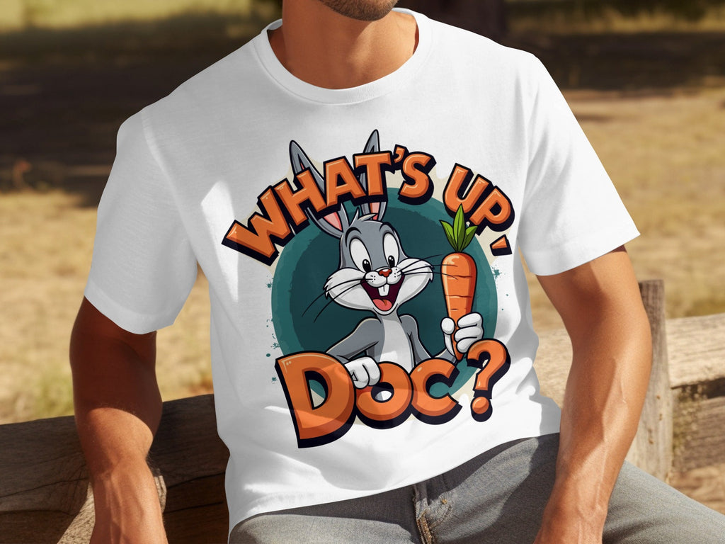 What's Up Doc Rabbit and Carrot Cartoon Graphic T-Shirts product image 29