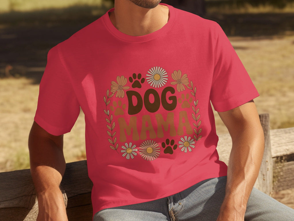 Dog Mama Floral Design Great Gift Idea for Her T-Shirts