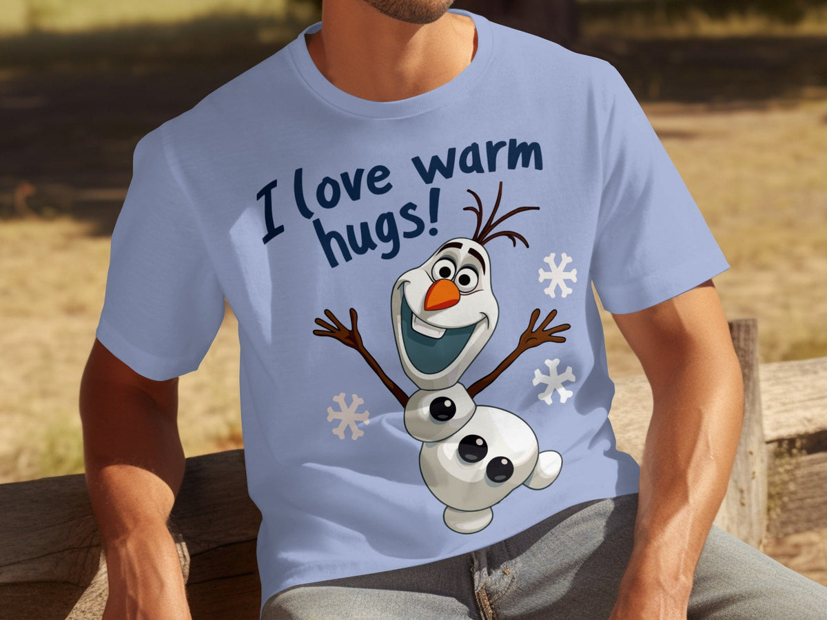I Love Warm Hugs! Olaf the Snowman Cartoon T-Shirts