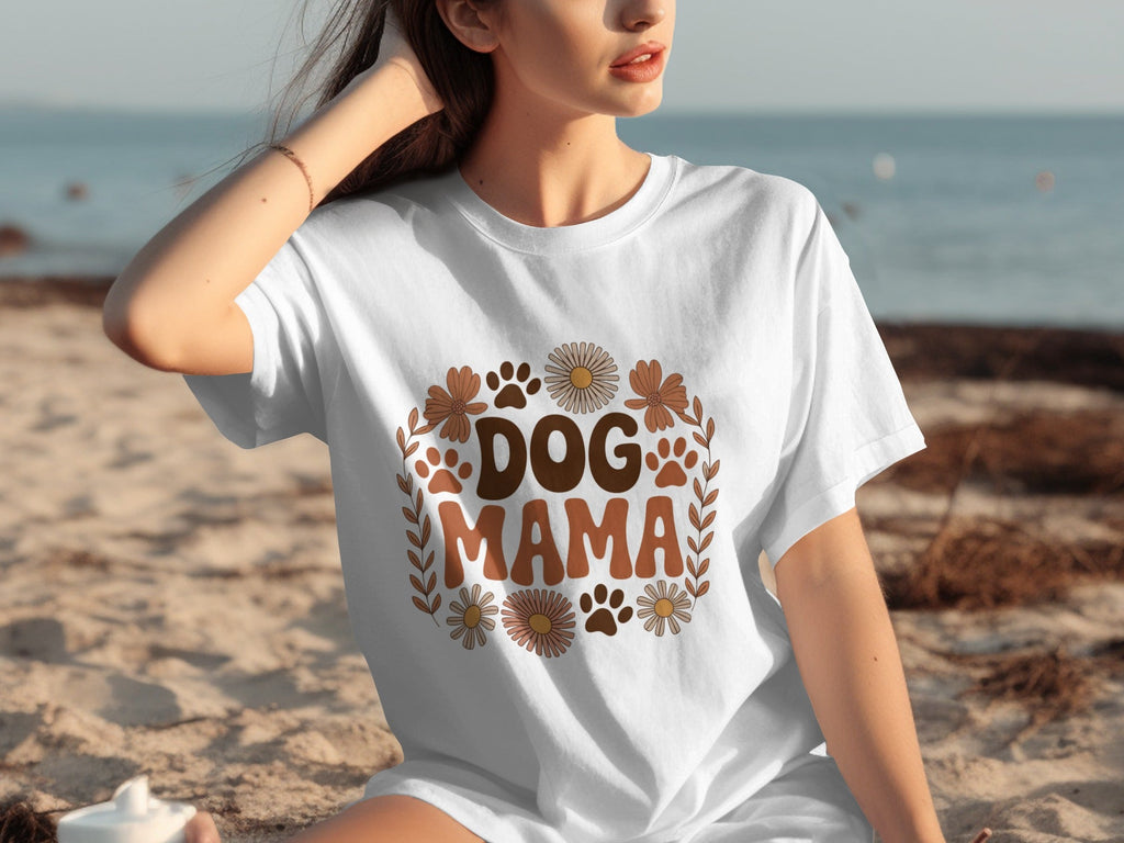 Dog Mama Floral Design Great Gift Idea for Her T-Shirts