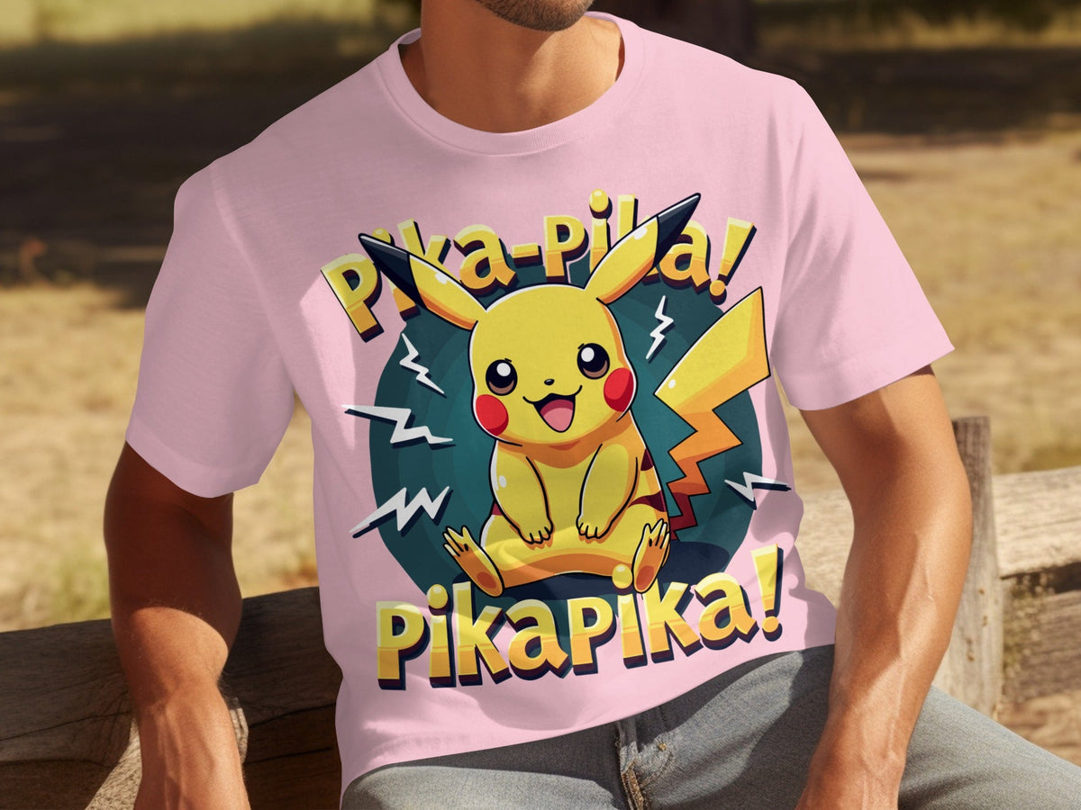 Pika-Pika Energetic Pikachu Design Perfect For Pokemon Fans T-Shirts