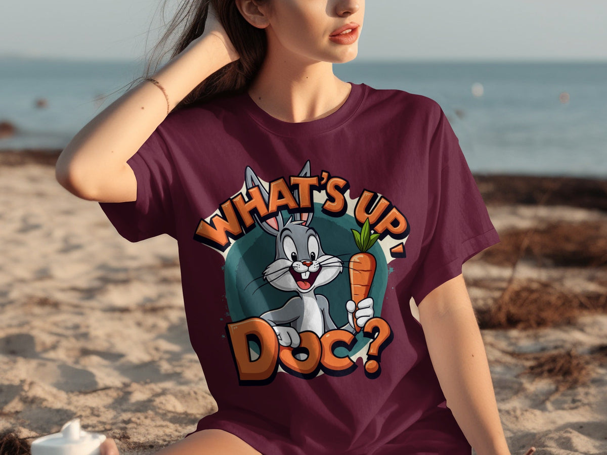 What's Up Doc Rabbit and Carrot Cartoon Graphic T-Shirts product image 11