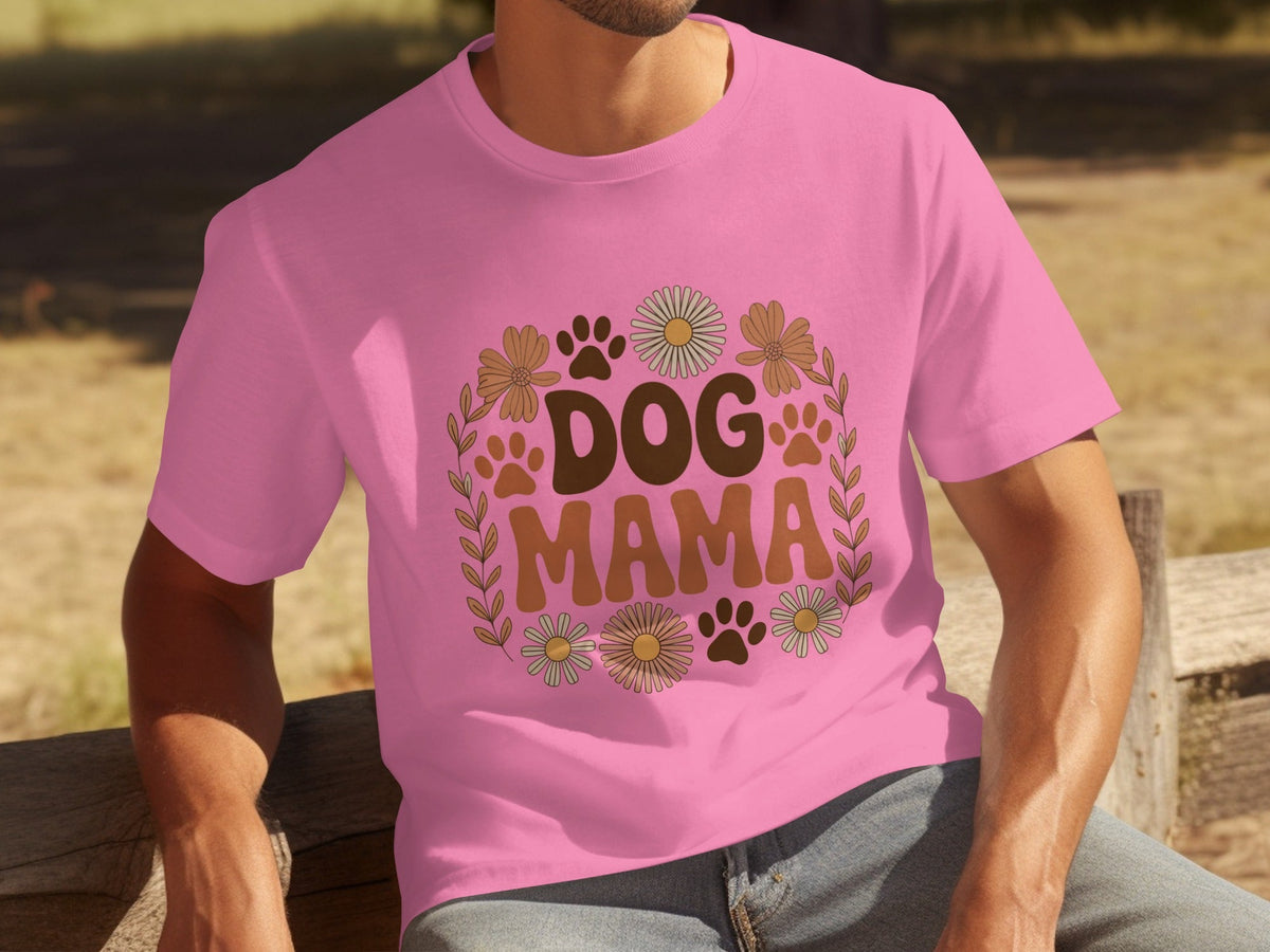 Dog Mama Floral Design Great Gift Idea for Her T-Shirts