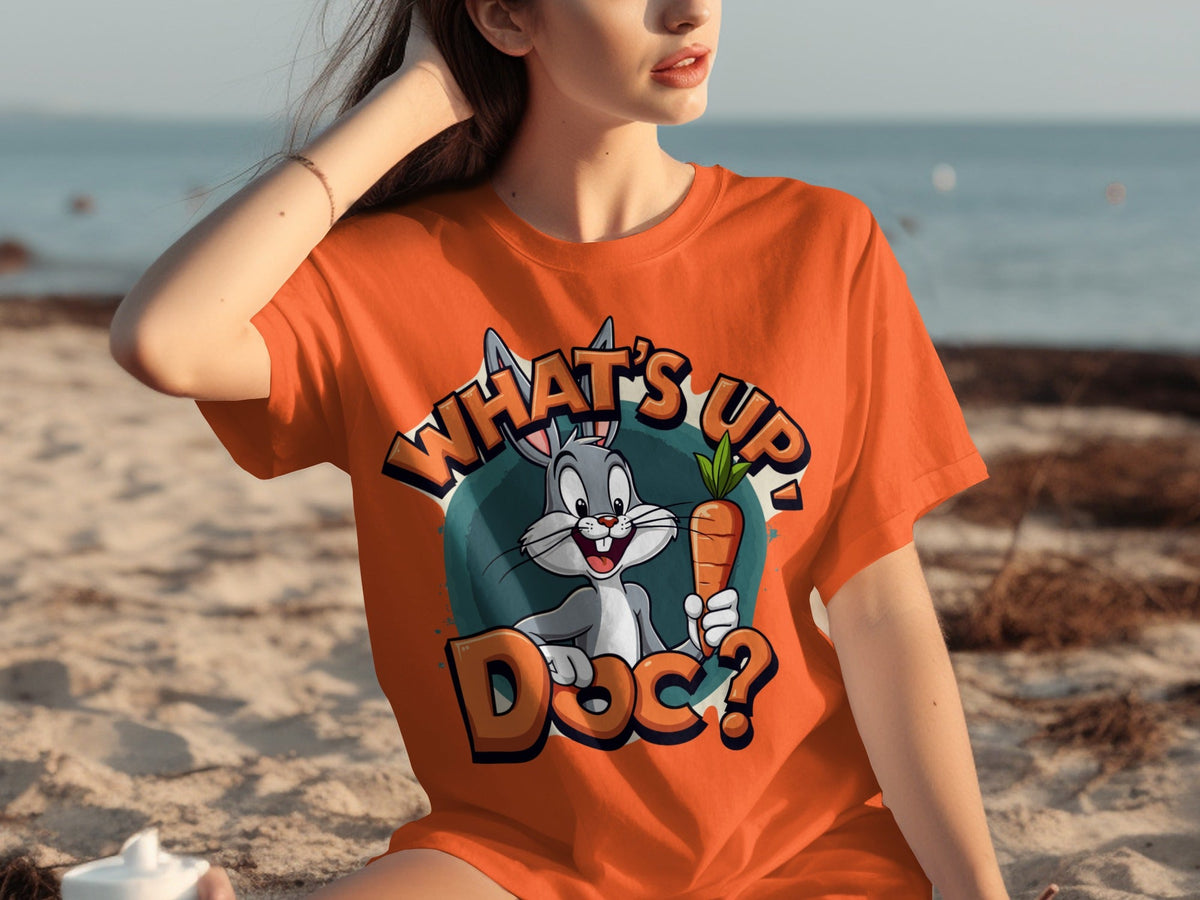 What's Up Doc Rabbit and Carrot Cartoon Graphic T-Shirts product image 4