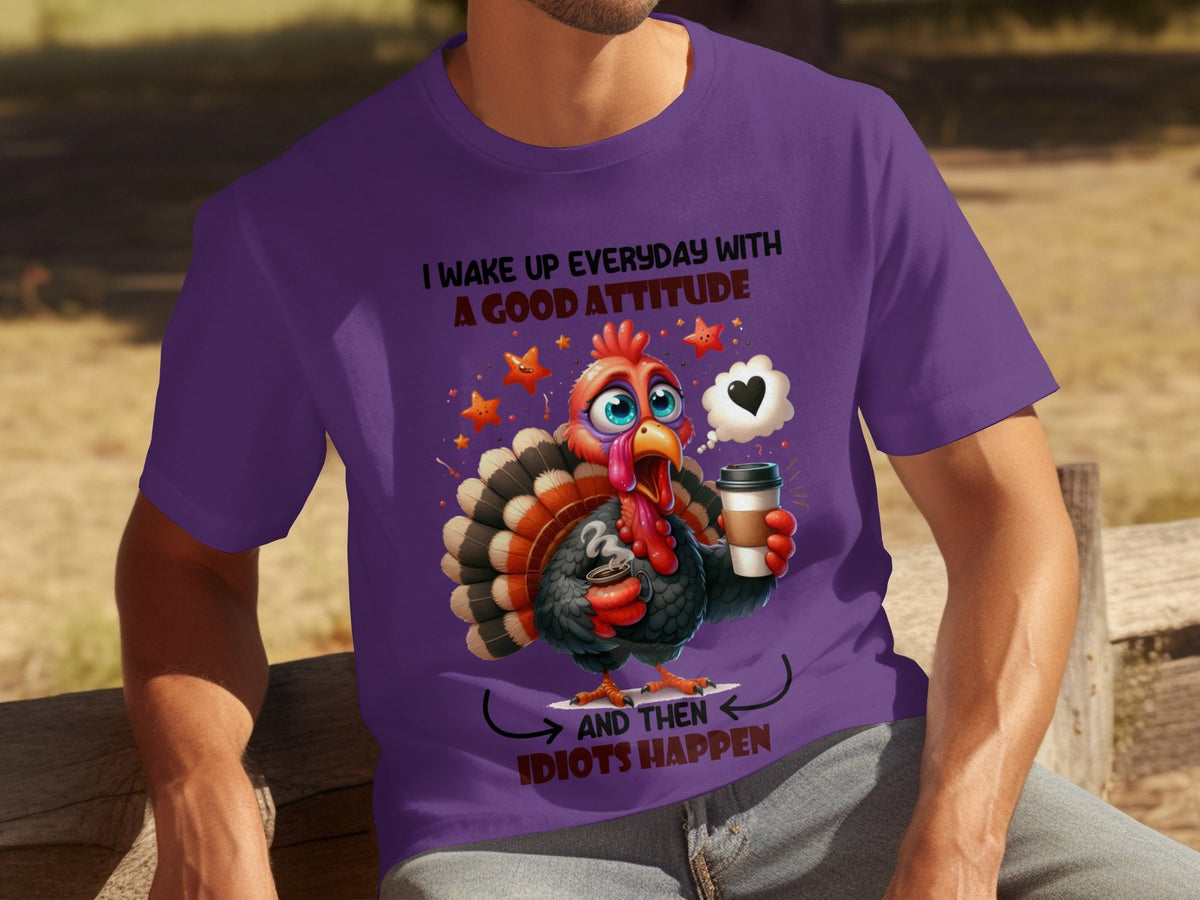 Good Attitude Turkey Humor Graphic Trendy Design T-Shirts