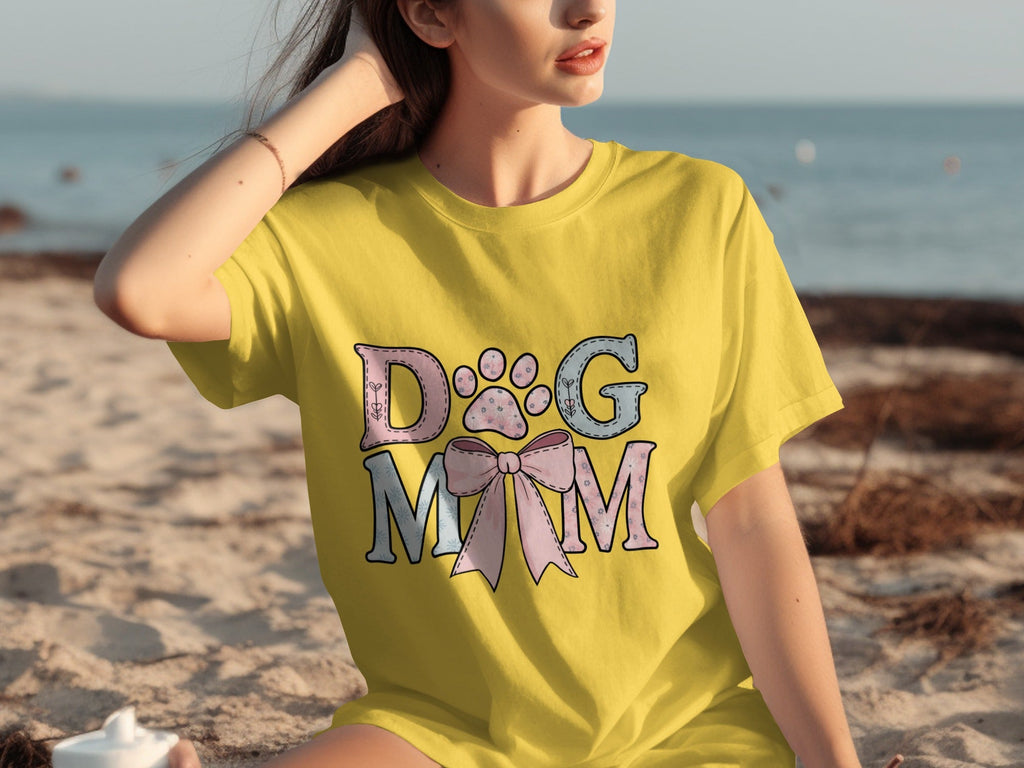 Floral Dog Mom Bow Design Perfect For All Lovers T-Shirts product image 6