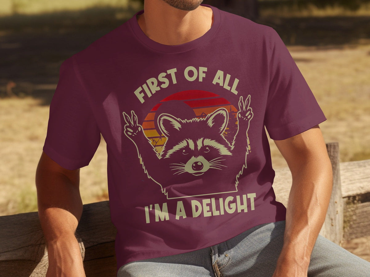 First Of All Im A Delight Vintage Raccoon Art T-Shirts product image 11