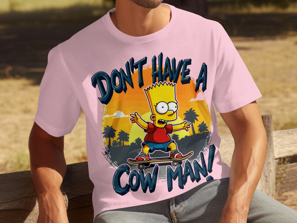Bart Simpson Don't Have A Cow Man Skateboarding T-Shirts product image 27