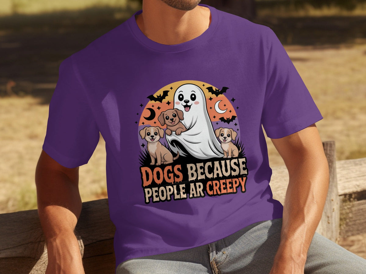 Dogs Because People Are Creepy Halloween Ghostly T-Shirts