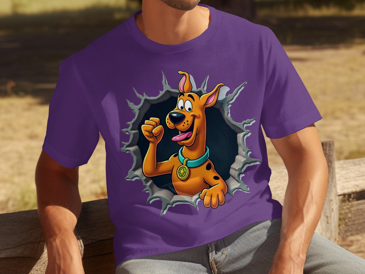 Scooby-Doo Cartoon Funny Dog Character Ripping T-Shirts