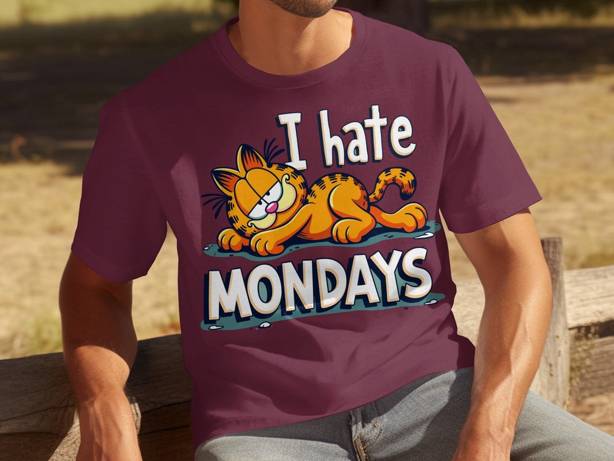 I Hate Mondays Garfield Graphic Novelty Style T-Shirts