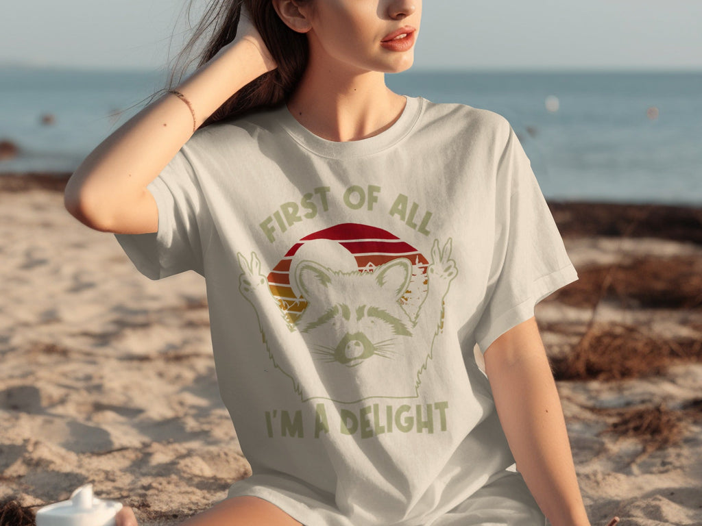 First Of All Im A Delight Vintage Raccoon Art T-Shirts product image 17