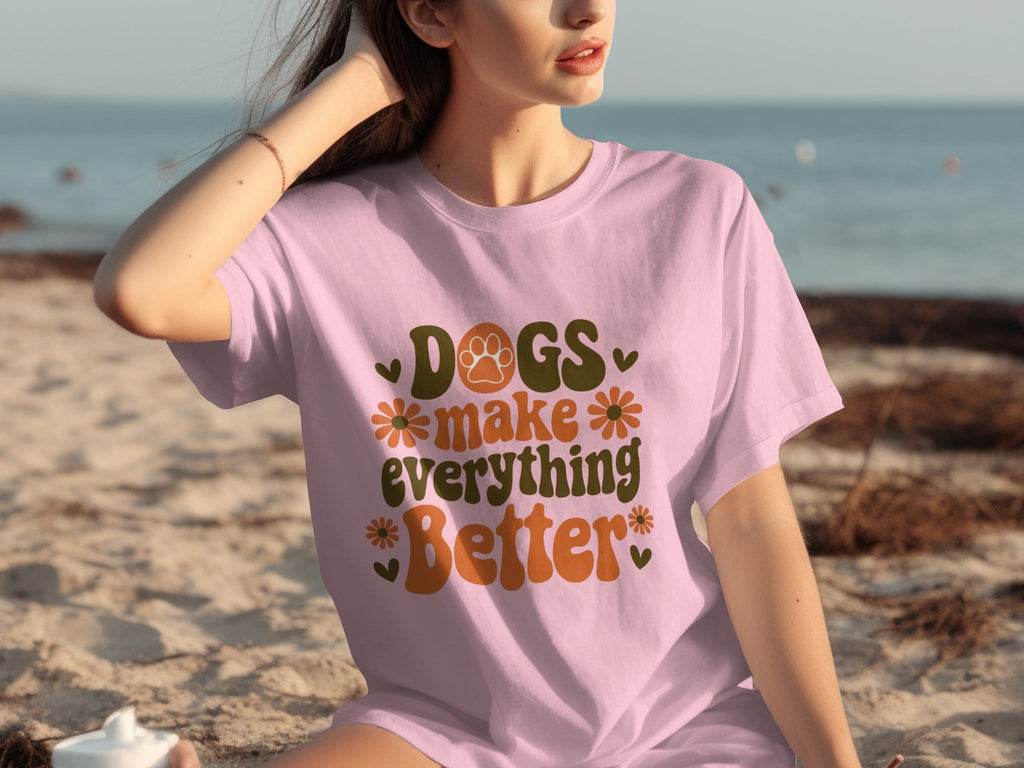 Dogs Make Everything Better Funny Dog Lovers Graphic product image 12