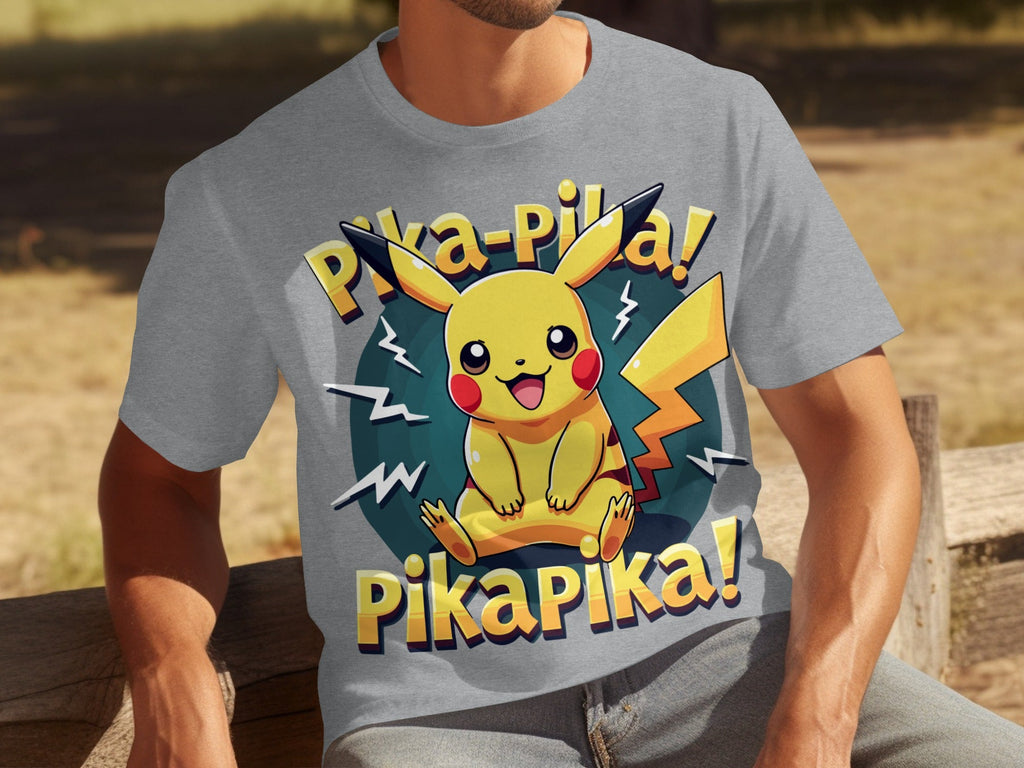 Pika-Pika Energetic Pikachu Design Perfect For Pokemon Fans T-Shirts