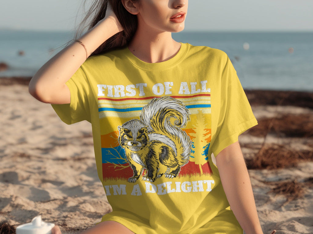 First of All Im A Delight Angry Skunk Vintage Style T-Shirts product image 22