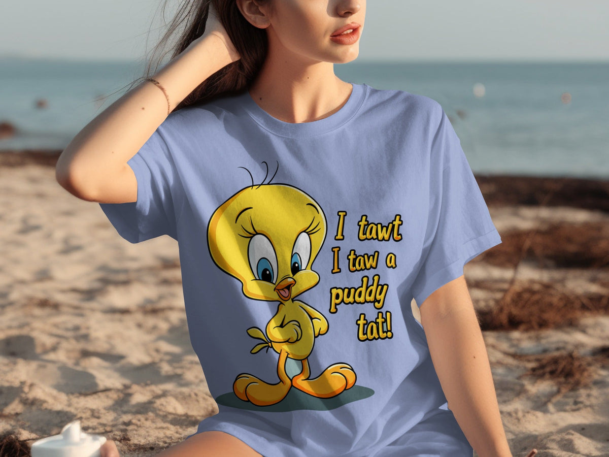 I Tawt I Taw A Puddy Tat Tweety Bird Cartoon T-Shirts