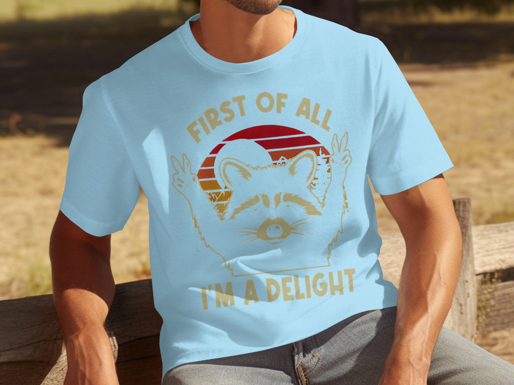 First Of All Im A Delight Vintage Raccoon Art T-Shirts product image 8