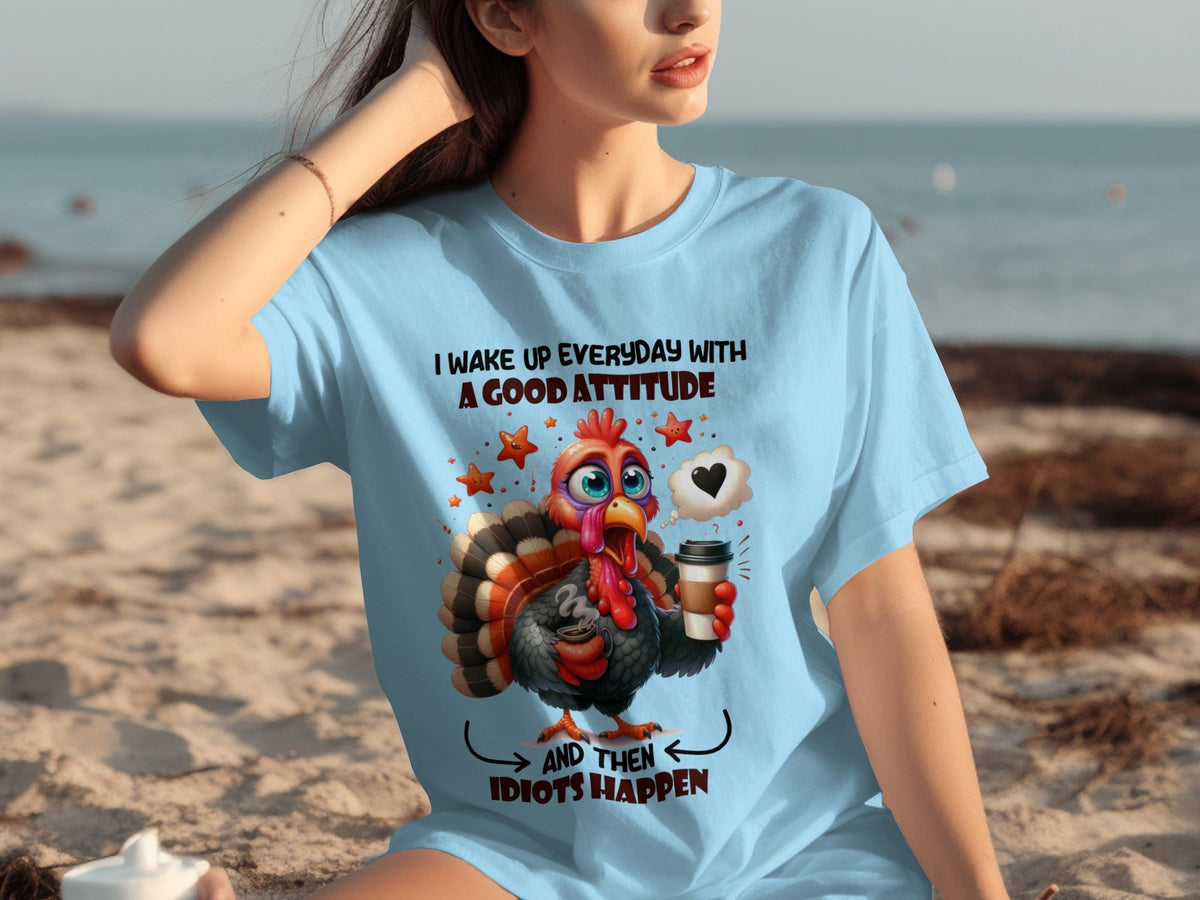 Good Attitude Turkey Humor Graphic Trendy Design T-Shirts