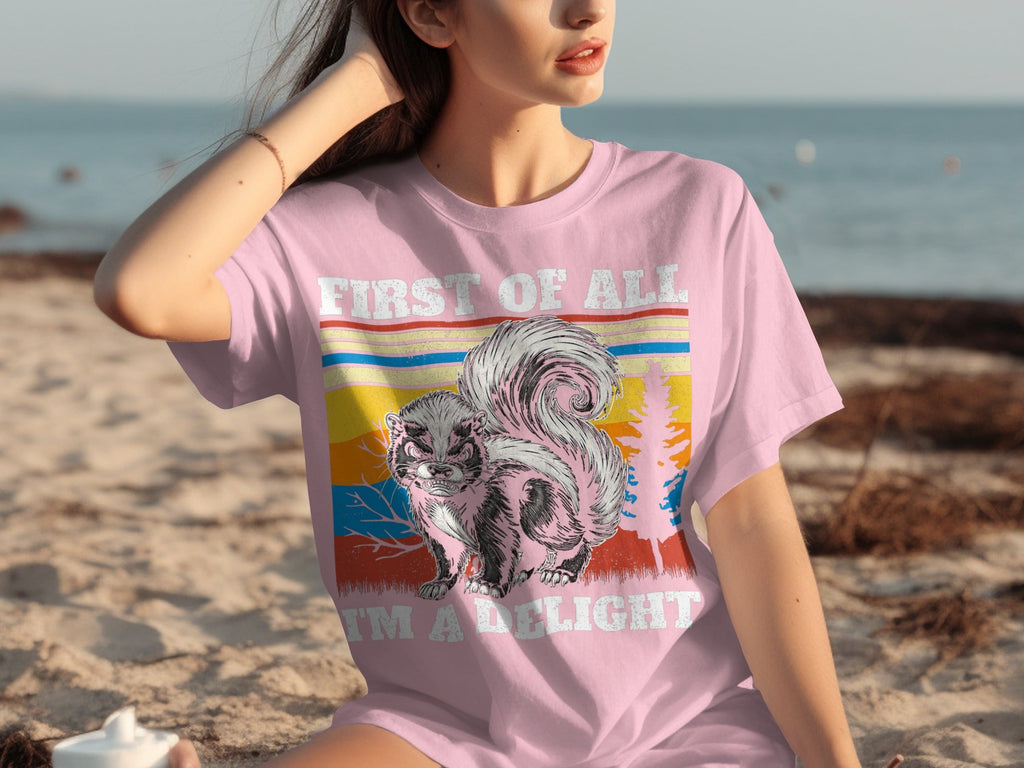 First of All Im A Delight Angry Skunk Vintage Style T-Shirts product image 27