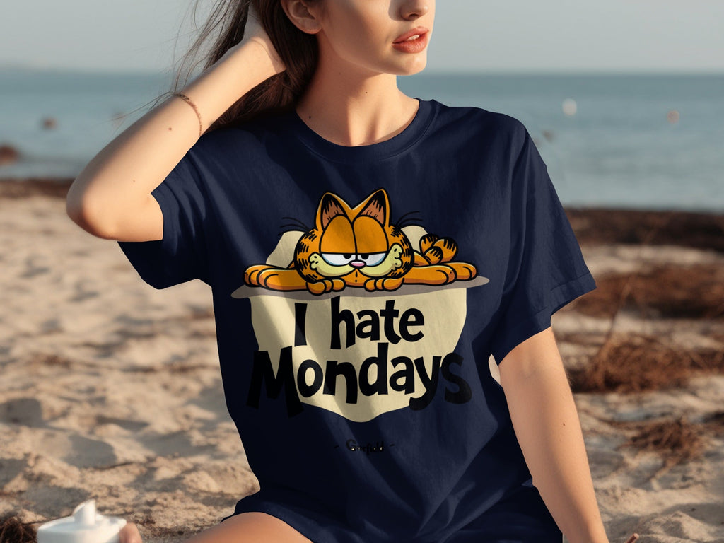 I Hate Mondays Garfield On Top Design Funny T-Shirts product image 9