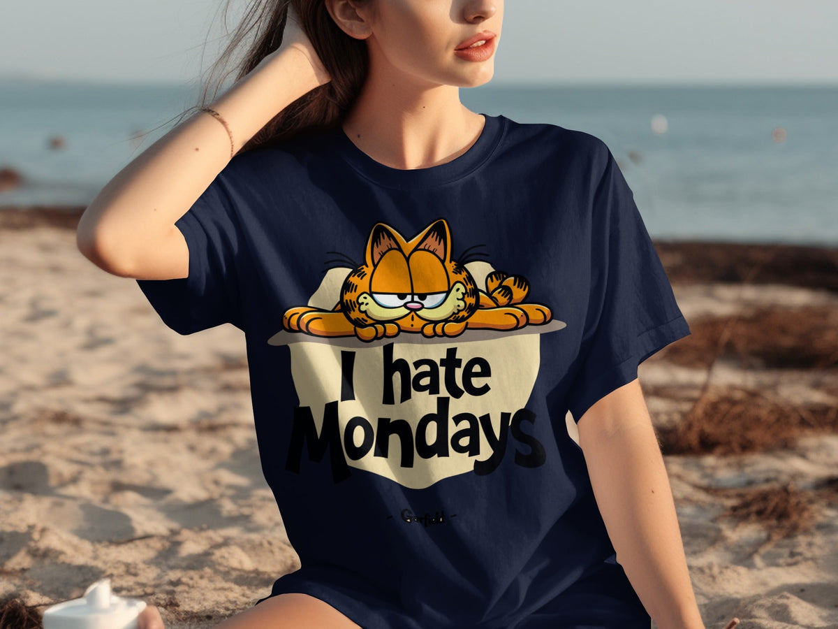 I Hate Mondays Garfield On Top Design Funny T-Shirts product image 9