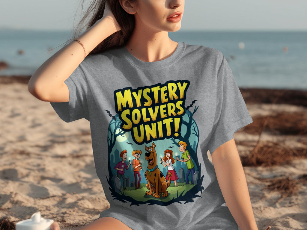 Mystery Solvers Unit In The Graveyard Cartoon T-Shirts