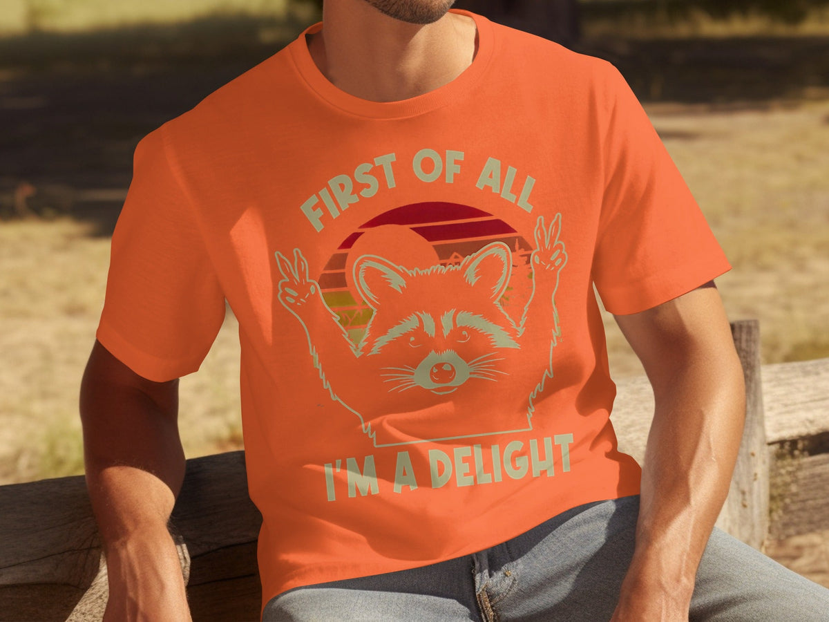 First Of All Im A Delight Vintage Raccoon Art T-Shirts product image 4