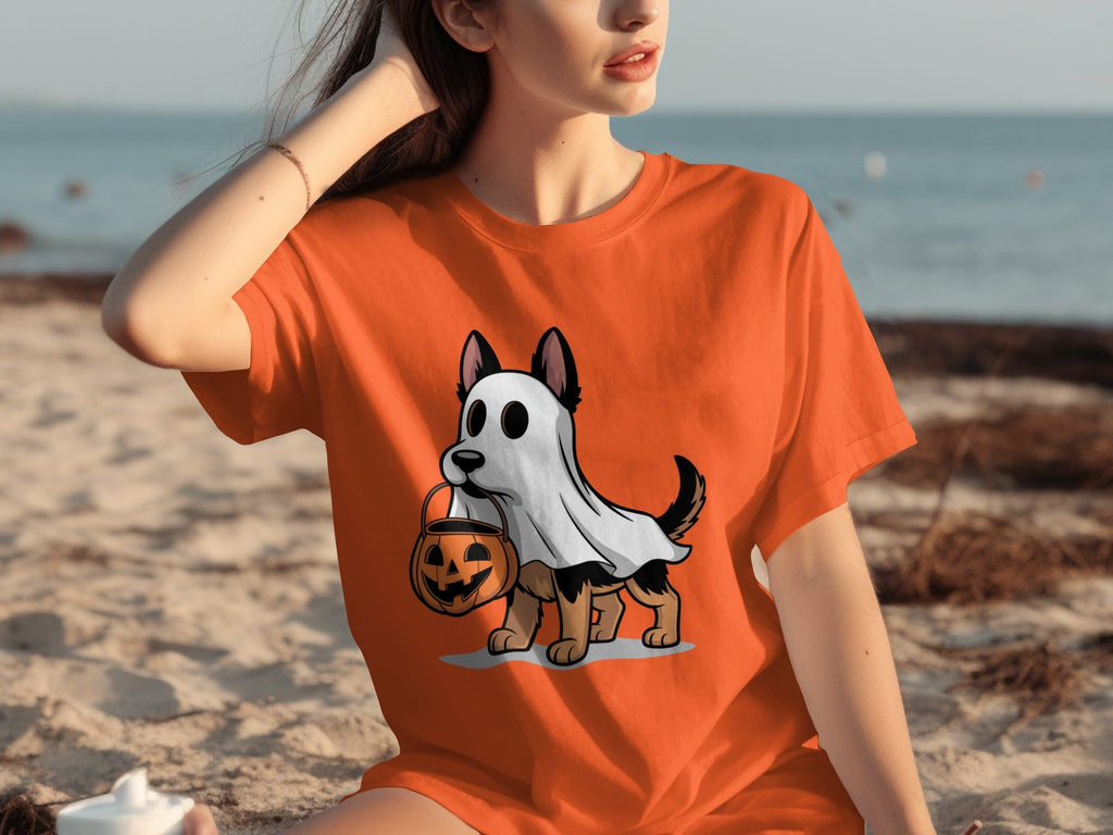 Halloween Dog Ghost Pumpkin Treat Cute Pet Cartoon T-Shirts