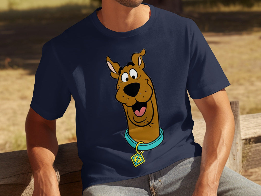 Scooby Doo Headshot Featuring His Tag Cartoon T-Shirts