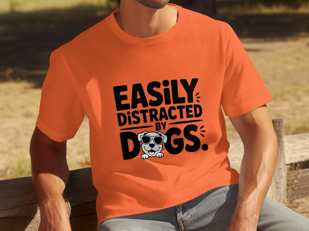 Easily Distracted By Dogs Cute Puppy Illustration T-Shirts product image 19