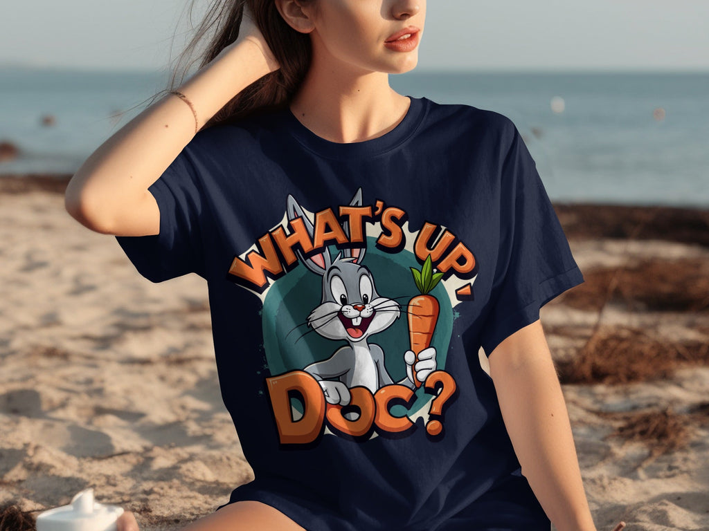 What's Up Doc Rabbit and Carrot Cartoon Graphic T-Shirts product image 9