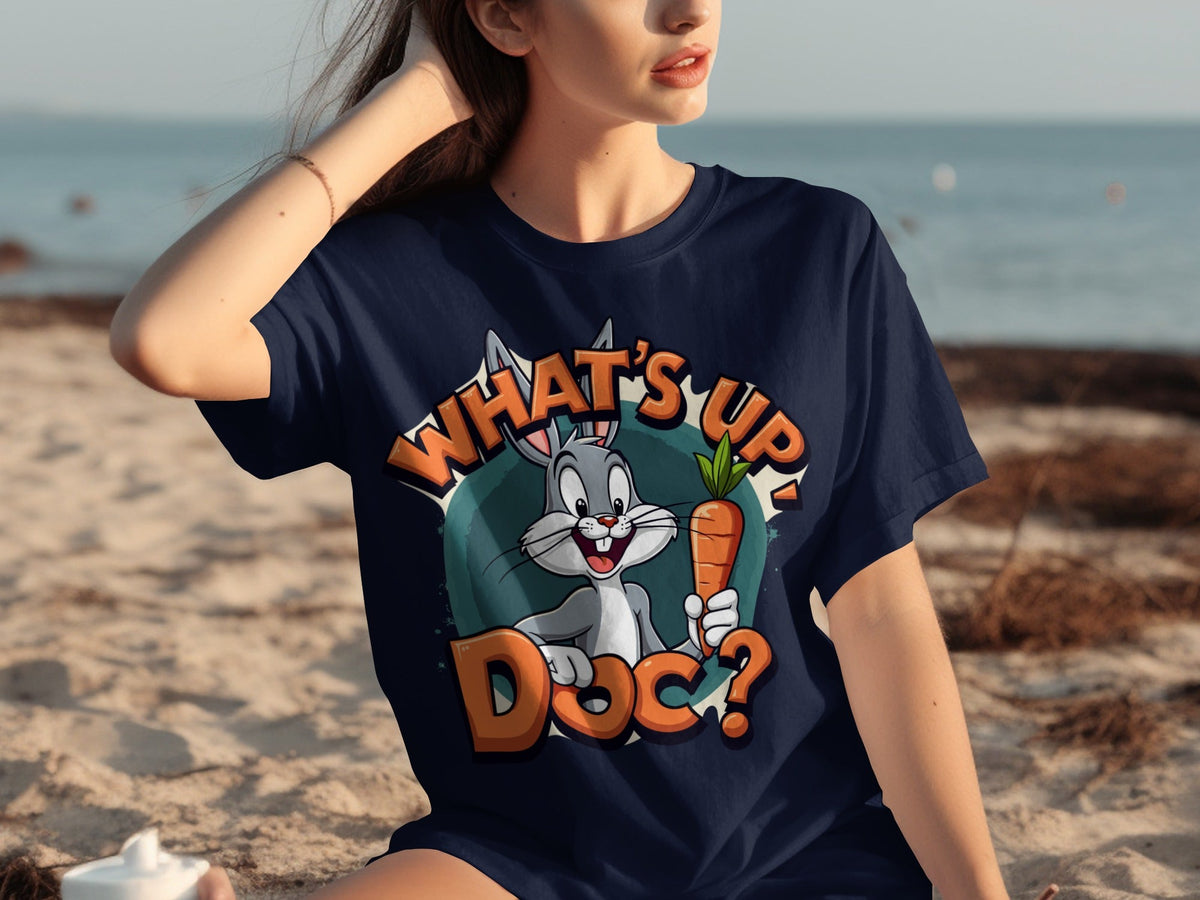 What's Up Doc Rabbit and Carrot Cartoon Graphic T-Shirts product image 9