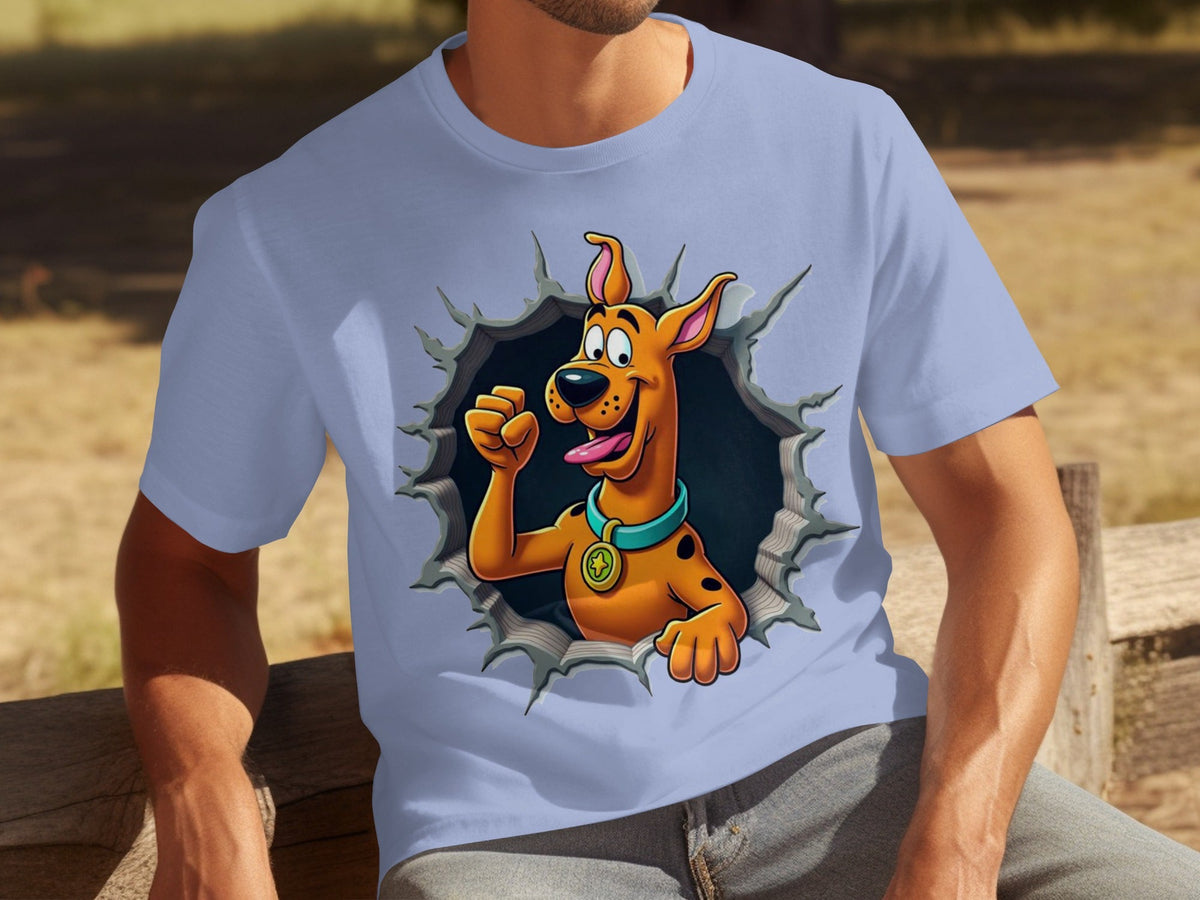 Scooby-Doo Cartoon Funny Dog Character Ripping T-Shirts