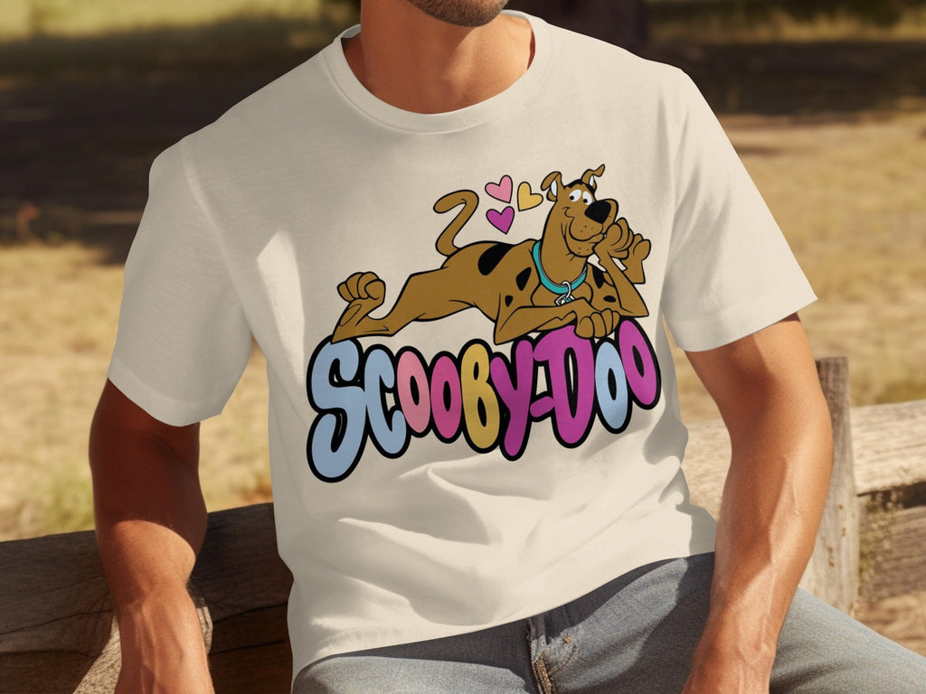 Scooby Doo with Hearts Reclining on Logo Design T-Shirts product image 22