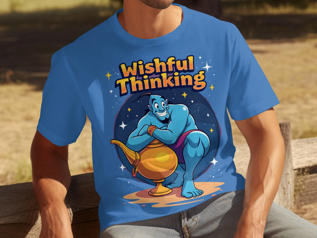Wishful Thinking Genie And Lamp Cartoon Graphic T-Shirts