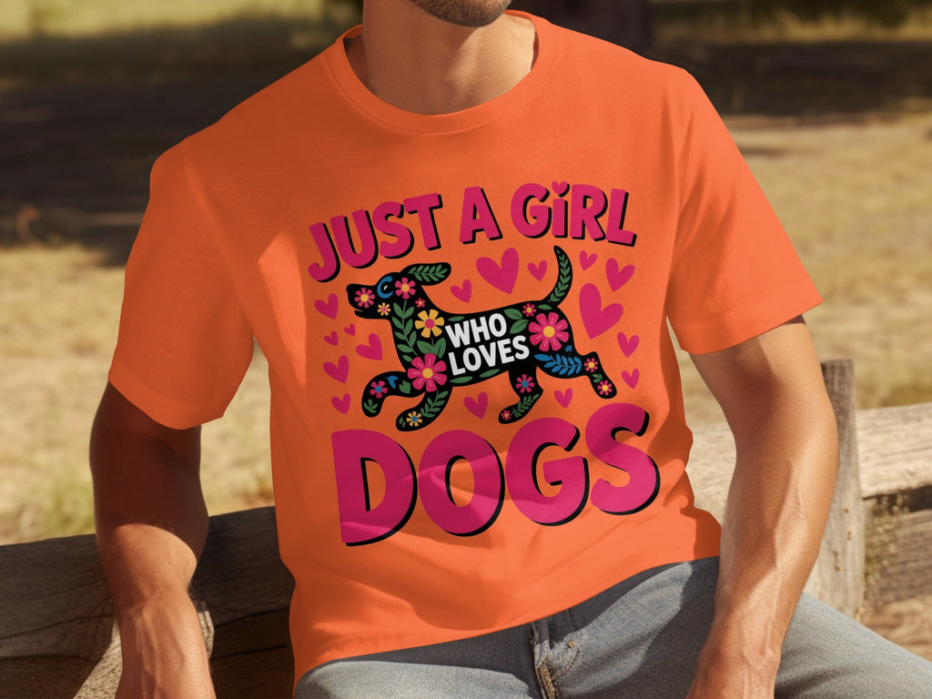 Just A Girl Who Loves Dogs With Floral Dog T-Shirts product image 19