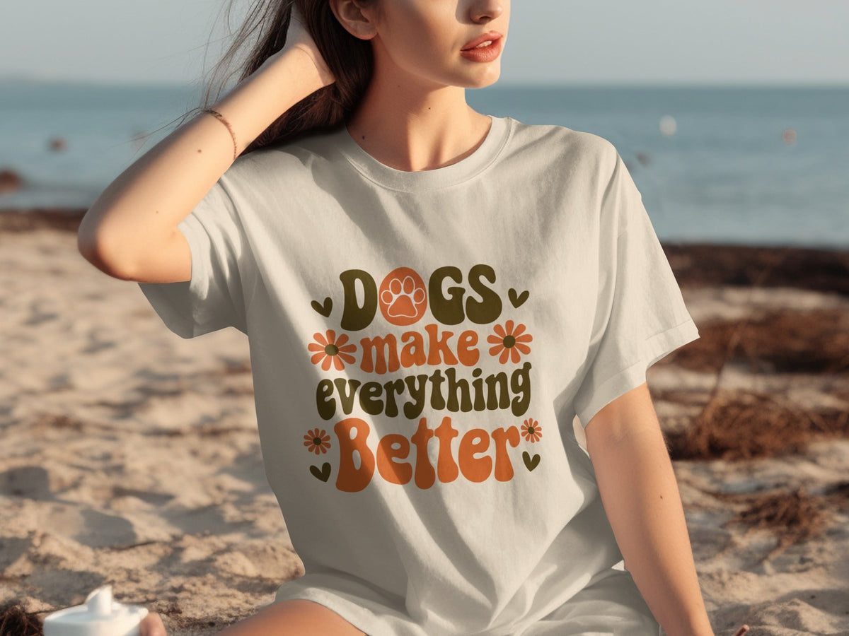 Dogs Make Everything Better Funny Dog Lovers Graphic product image 7