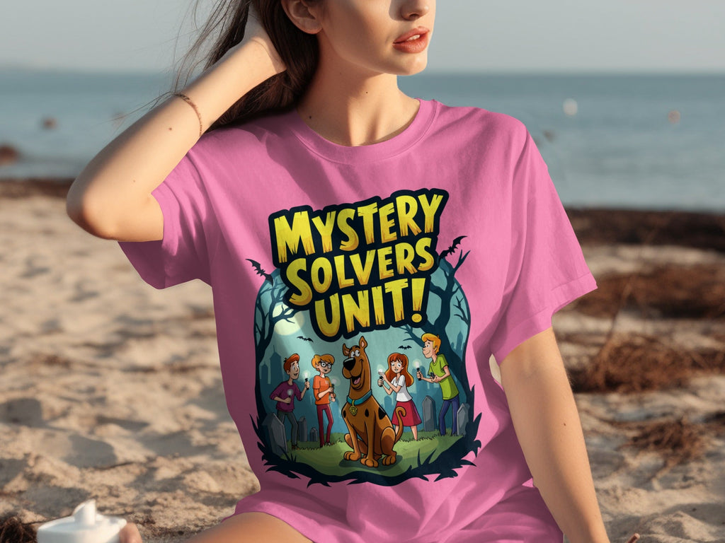 Mystery Solvers Unit In The Graveyard Cartoon T-Shirts