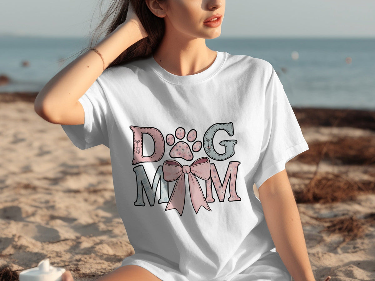 Floral Dog Mom Bow Design Perfect For All Lovers T-Shirts product image 14