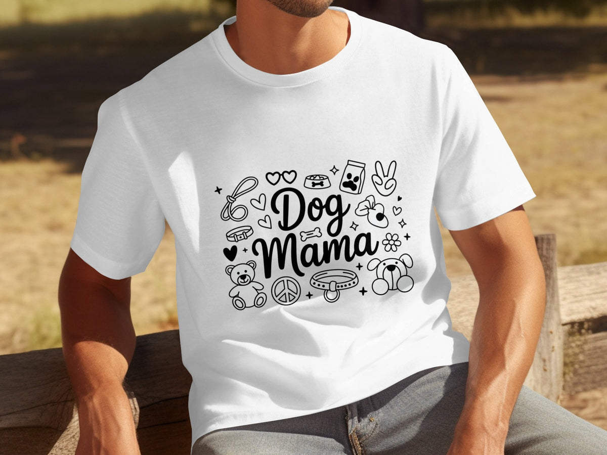 Dog Mama Doodle Graphic For Pet Lovers Cute Design T-Shirts