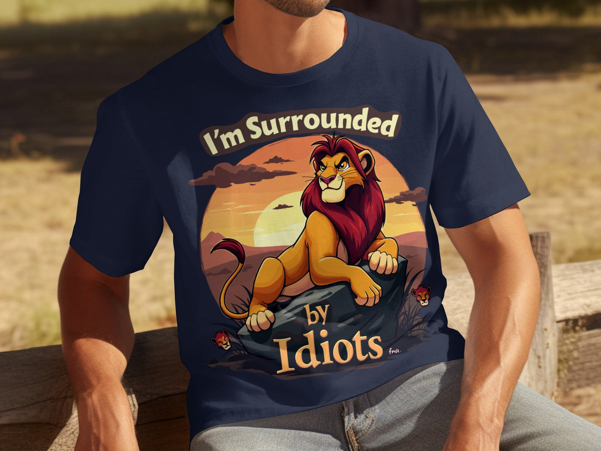 Im Surrounded By Idiots Angry Lion Sunset Artwork T-Shirts product image 24