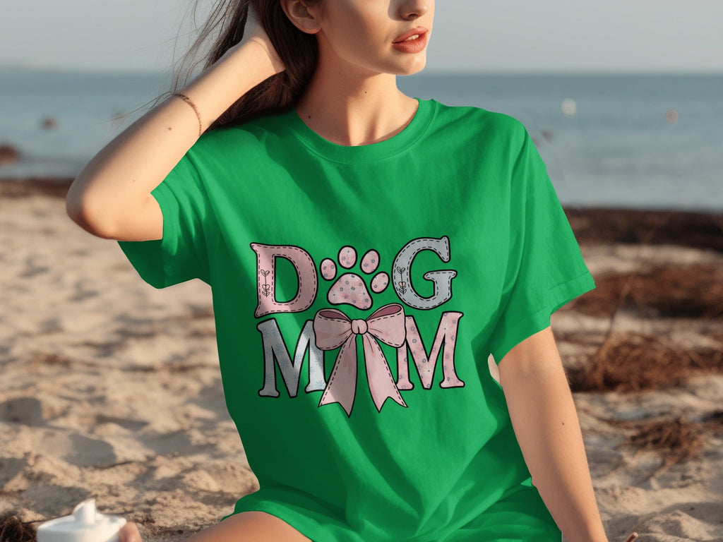 Floral Dog Mom Bow Design Perfect For All Lovers T-Shirts product image 5