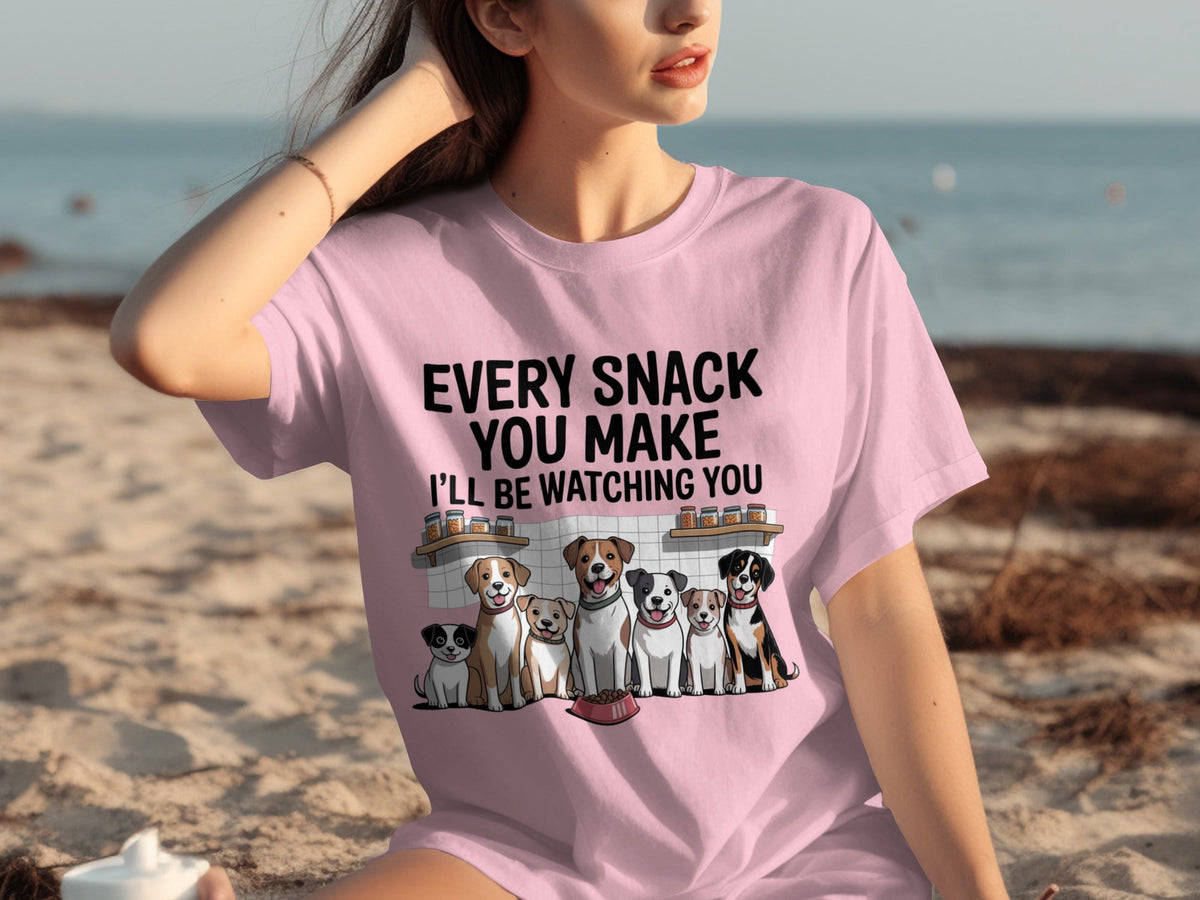 Every Snack You Make I will Be Watching You Funny Dogs T-Shirts