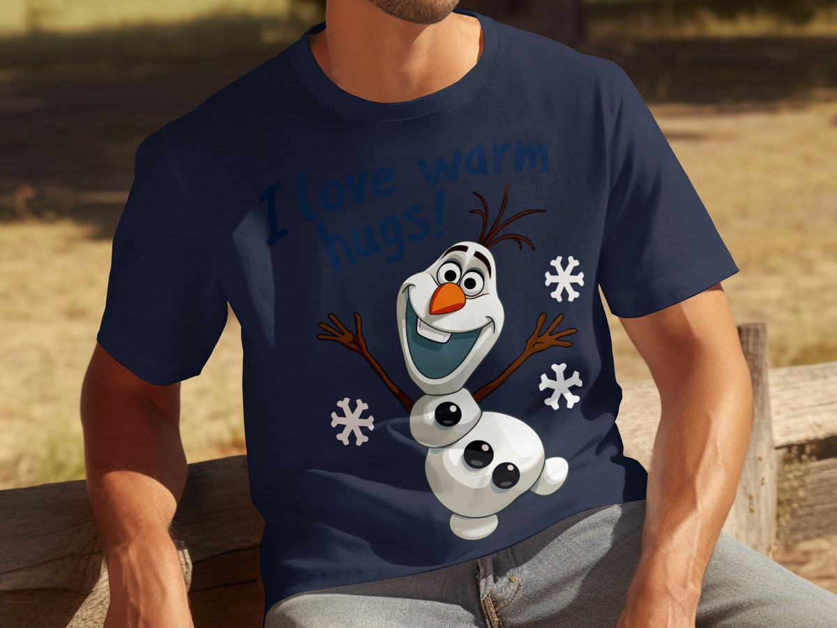 I Love Warm Hugs! Olaf the Snowman Cartoon T-Shirts