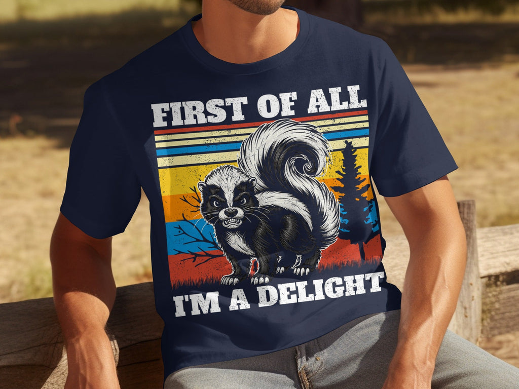 First of All Im A Delight Angry Skunk Vintage Style T-Shirts product image 9