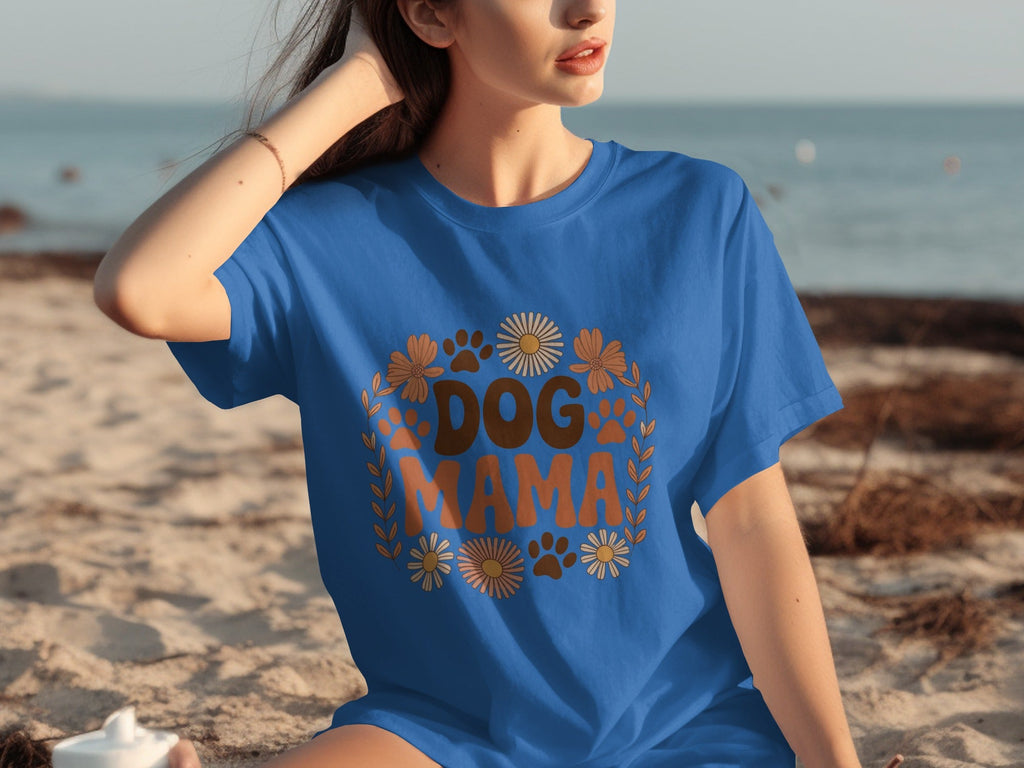 Dog Mama Floral Design Great Gift Idea for Her T-Shirts